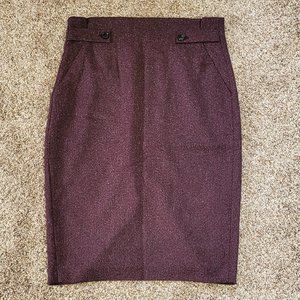 High Waisted Skirt with Button Details